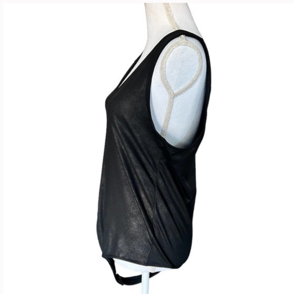 Abercrombie & Fitch Black Faux Leather Bodysuit Size Medium NWOT - Picture 3 of 9